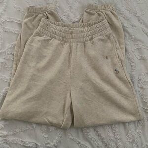 American Eagle Outfitters Cream Drawstring Sweatpants
